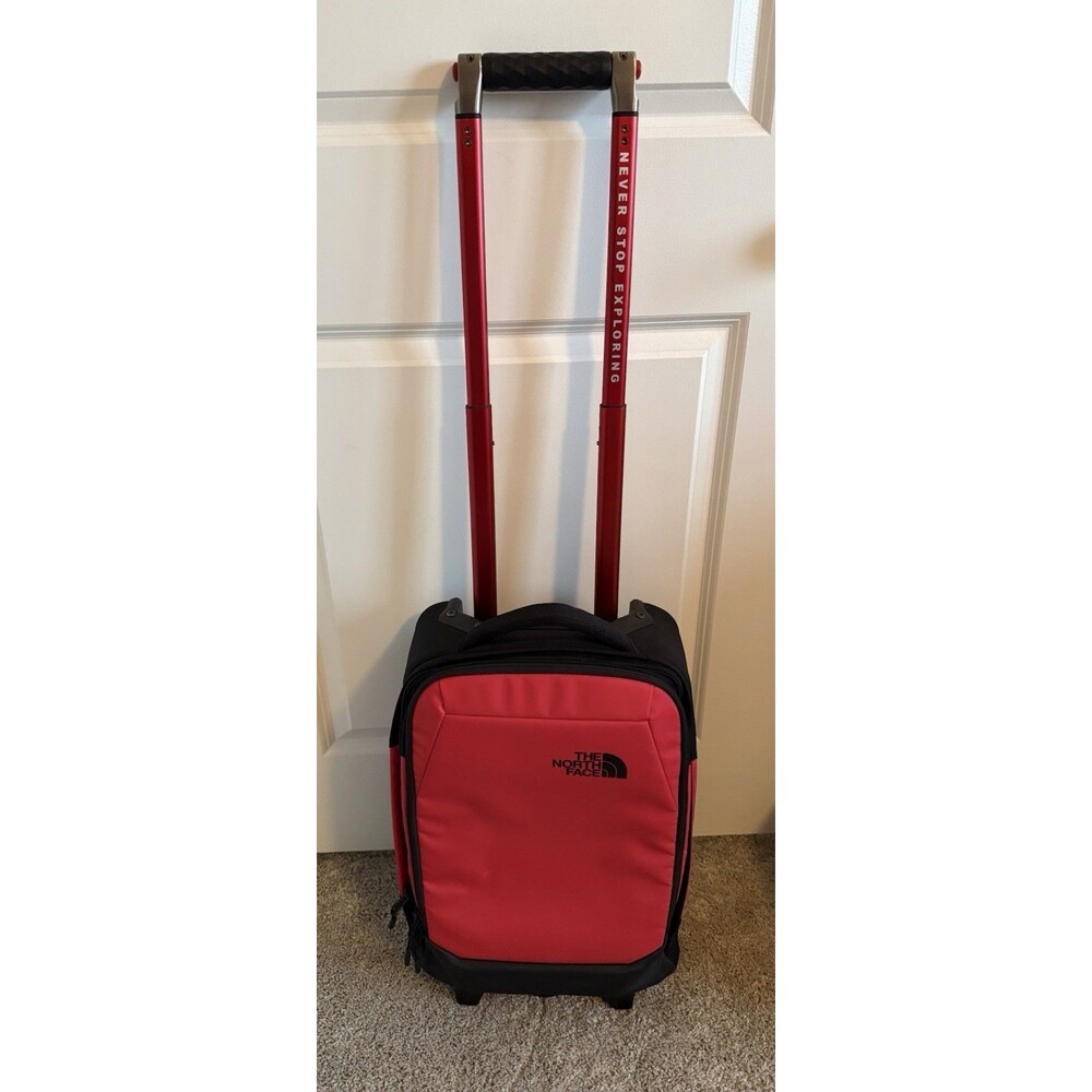 THE NORTH FACE Overhead Travel Carryon 19” Rolling - Accona 19 - Red EUC
